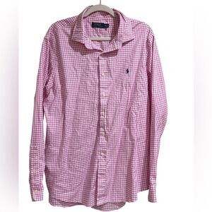 🩷🤍 Polo Ralph Lauren Men’s Classic-Fit‎ Pink & White Oxford Shirt 👔✨